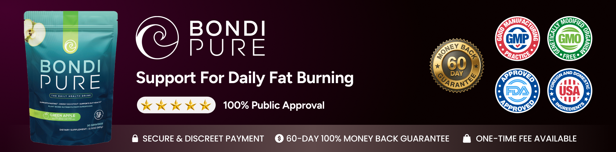 Bondi Pure 60-day money back guarantee